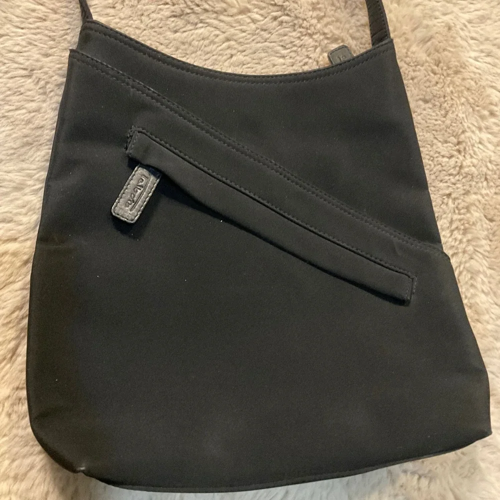 Talbots Black Polyester‎ Shoulder Crossbody Bag Pockets 10